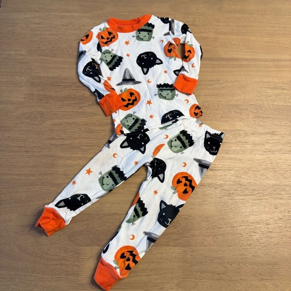 Carter's Halloween Kids Pajama Set - Orange, Black, Green - Picture 1 of 5